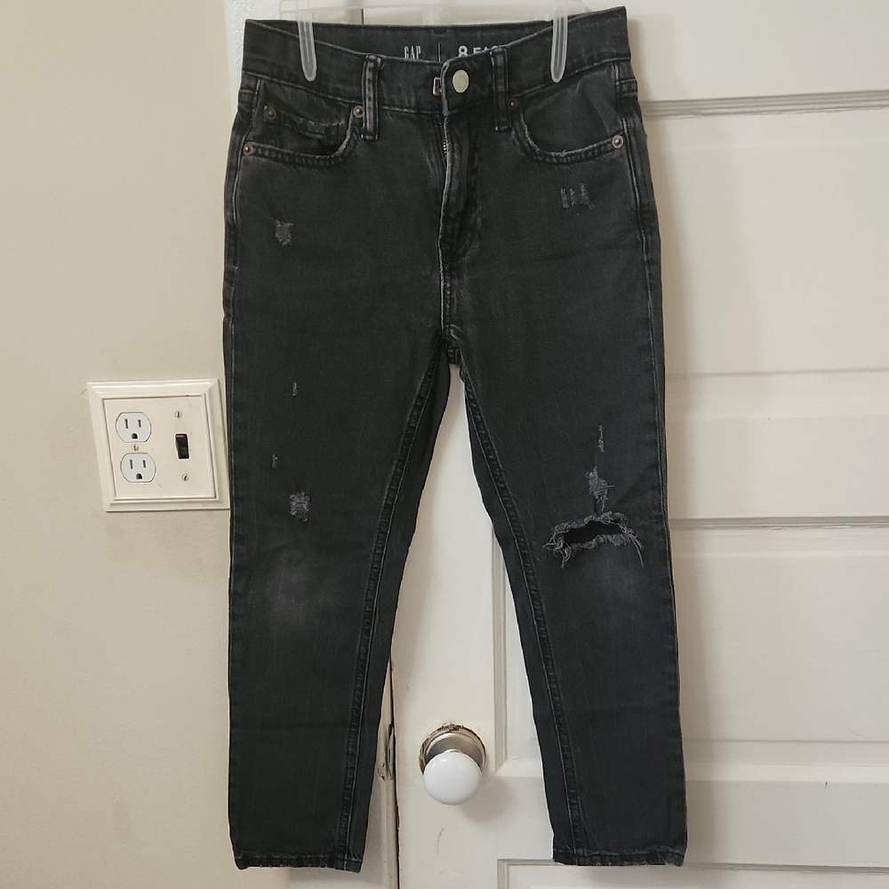 GAP Kids Black Distressed Jeans